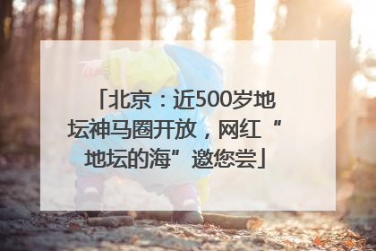 北京：近500岁地坛神马圈开放，网红“地坛的海”邀您尝