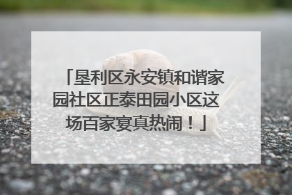 垦利区永安镇和谐家园社区正泰田园小区这场百家宴真热闹！