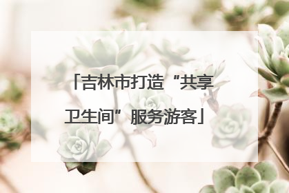 吉林市打造“共享卫生间”服务游客