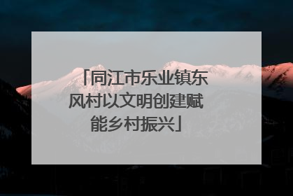 同江市乐业镇东风村以文明创建赋能乡村振兴