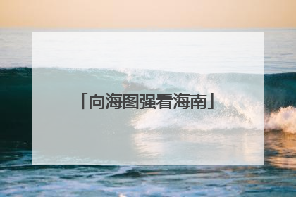 向海图强看海南