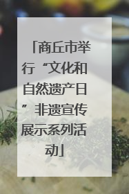商丘市举行“文化和自然遗产日”非遗宣传展示系列活动