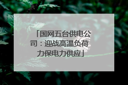 国网五台供电公司：迎战高温负荷 力保电力供应