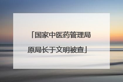国家中医药管理局原局长于文明被查