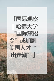 国际观察｜哈佛大学“国际禁招令”或加剧美国人才“出走潮”