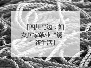 四川马边：妇女居家就业“绣”新生活