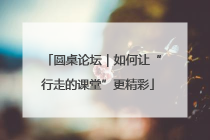 圆桌论坛｜如何让“行走的课堂”更精彩