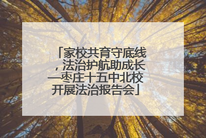 家校共育守底线，法治护航助成长—枣庄十五中北校开展法治报告会