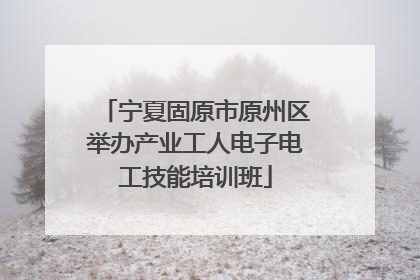 宁夏固原市原州区举办产业工人电子电工技能培训班