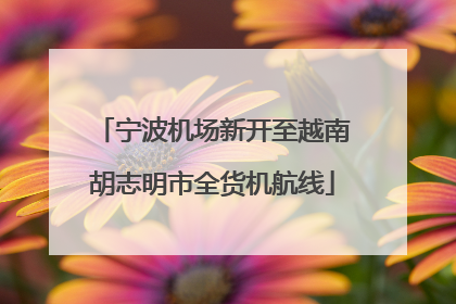 宁波机场新开至越南胡志明市全货机航线