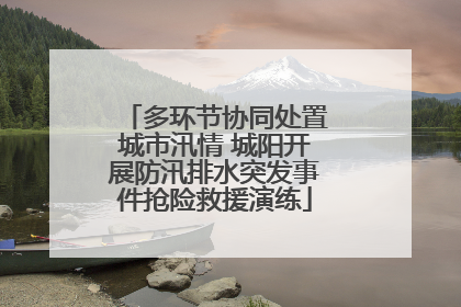 多环节协同处置城市汛情 城阳开展防汛排水突发事件抢险救援演练