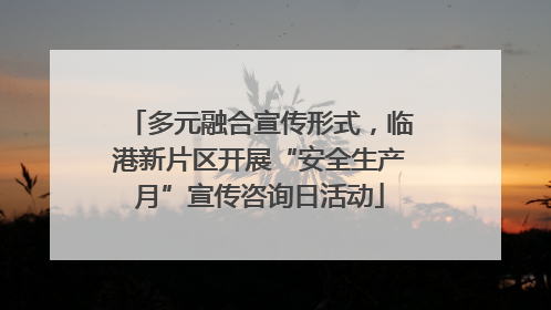 多元融合宣传形式，临港新片区开展“安全生产月”宣传咨询日活动