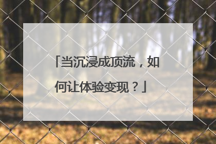 当沉浸成顶流，如何让体验变现？
