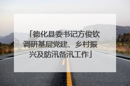 德化县委书记方俊钦调研基层党建、乡村振兴及防汛备汛工作