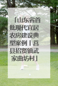 山东省首批现代宜居农房建设典型案例丨莒县招贤镇武家曲坊村