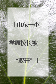 山东一小学原校长被“双开”