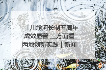 川渝河长制五周年成效显著 三方面看两地创新实践｜新闻发布最前线