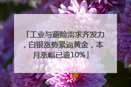 工业与避险需求齐发力，白银涨势紧逼黄金，本月涨幅已逾10%