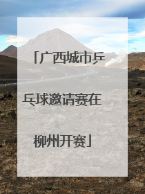 广西城市乒乓球邀请赛在柳州开赛