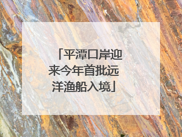 平潭口岸迎来今年首批远洋渔船入境