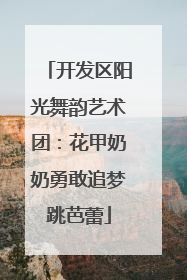 开发区阳光舞韵艺术团：花甲奶奶勇敢追梦跳芭蕾