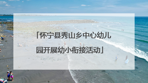 怀宁县秀山乡中心幼儿园开展幼小衔接活动