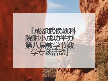 成都武侯教科院附小成功举办第八届教学节数学专场活动