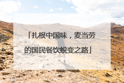 扎根中国味，麦当劳的国民餐饮蜕变之路