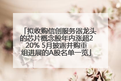 拟收购信创服务器龙头的芯片概念股年内涨超220% 5月披露并购重组进展的A股名单一览