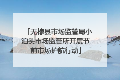 无棣县市场监管局小泊头市场监管所开展节前市场护航行动
