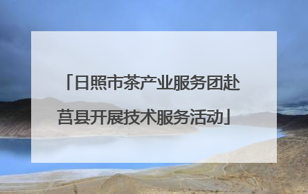 日照市茶产业服务团赴莒县开展技术服务活动