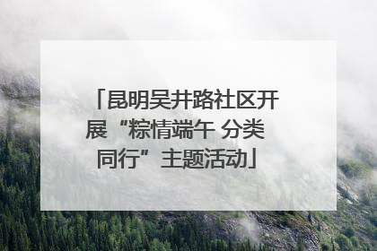 昆明吴井路社区开展“粽情端午 分类同行”主题活动