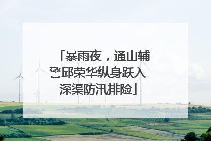 暴雨夜，通山辅警邱荣华纵身跃入深渠防汛排险