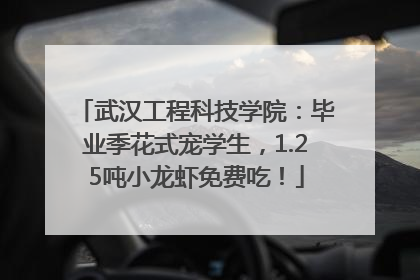 武汉工程科技学院：毕业季花式宠学生，1.25吨小龙虾免费吃！