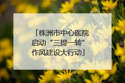 株洲市中心医院启动“三提一转”作风建设大行动