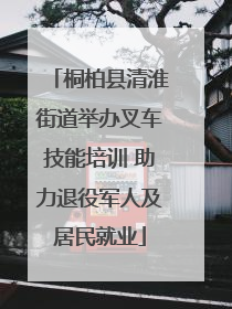 桐柏县清淮街道举办叉车技能培训 助力退役军人及居民就业