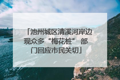 池州城区清溪河岸边现众多“梅花桩” 部门回应市民关切