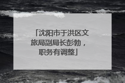 沈阳市于洪区文旅局副局长彭勃，职务有调整