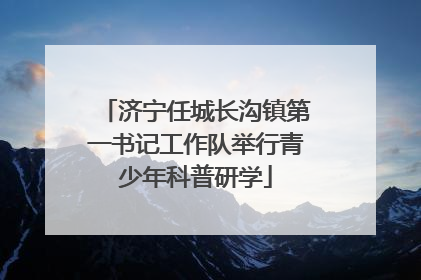 济宁任城长沟镇第一书记工作队举行青少年科普研学
