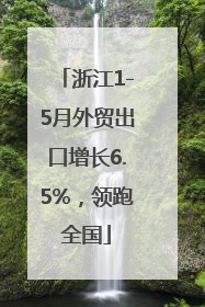 浙江1-5月外贸出口增长6.5%，领跑全国