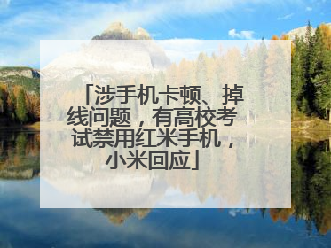 涉手机卡顿、掉线问题，有高校考试禁用红米手机，小米回应