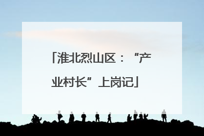 淮北烈山区：“产业村长”上岗记