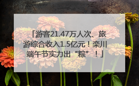 游客21.47万人次、旅游综合收入1.5亿元！栾川端午节实力出“粽”！