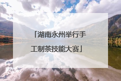湖南永州举行手工制茶技能大赛