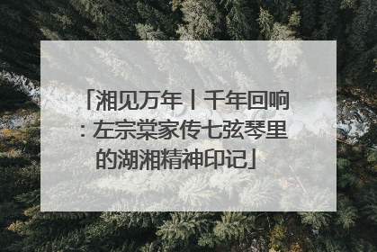 湘见万年丨千年回响：左宗棠家传七弦琴里的湖湘精神印记