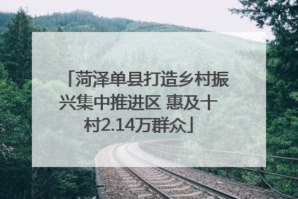 菏泽单县打造乡村振兴集中推进区 惠及十村2.14万群众