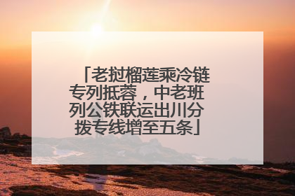 老挝榴莲乘冷链专列抵蓉，中老班列公铁联运出川分拨专线增至五条