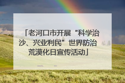 老河口市开展“科学治沙、兴业利民”世界防治荒漠化日宣传活动