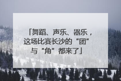 舞蹈、声乐、器乐，这场比赛长沙的“团”与“角”都来了
