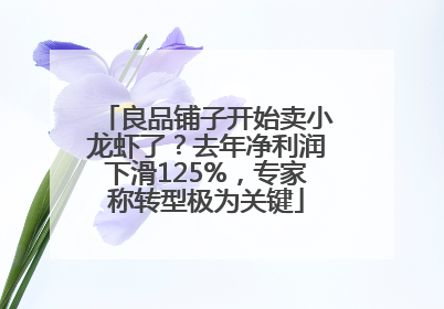 良品铺子开始卖小龙虾了？去年净利润下滑125%，专家称转型极为关键